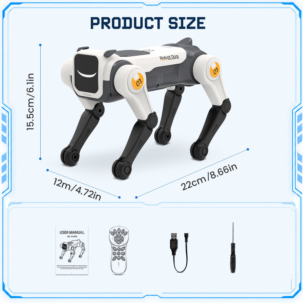 SaveJoy RC Robot Dog Toys for Kids, Remote Control Smart Robot Pet with Voice Control & Programming, Electronic Pet Toy for Boys Girls Ages 6+