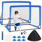 SaveJoy Soccer Goal for Kids, 2 pack 4'x3' Soccer Nets for Backyard, Portable Soccer Goal Training Equipment for Indoor or Outdoor Sports Games