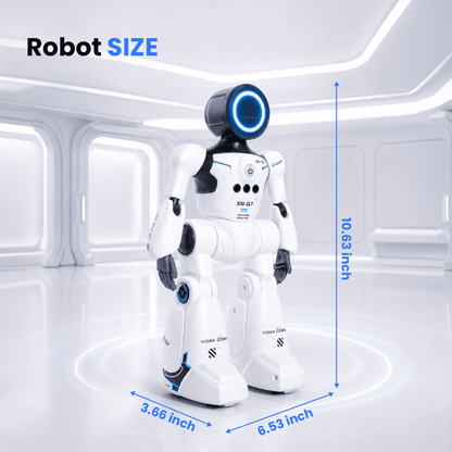 SaveJoy Smart RC Robot Toy for Kids, Voice Controlled with Delivery Tray, Gesture Sensing Programmable Actions Music Dance 2.4GHz Rechargeable Robot