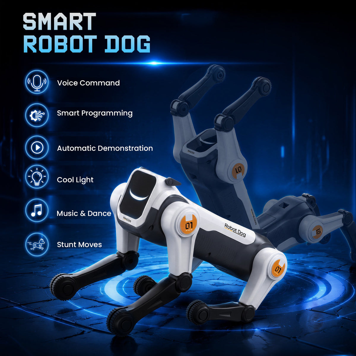 SaveJoy RC Robot Dog Toys for Kids, Remote Control Smart Robot Pet with Voice Control & Programming, Electronic Pet Toy for Boys Girls Ages 6+