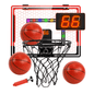 SaveJoy Indoor Basketball Hoop, over the Door Basketball Hoop with Balls, Mini Hoop for Kids Toddlers Boys 2-4-8