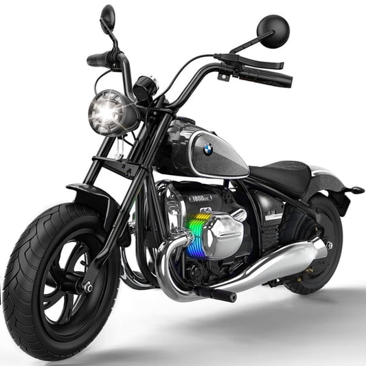 SaveJoy BMW Licensed 24V 9Ah Kids Ride On Motorcycle, Powered Electric Dirt Bike with Removable Training Wheels and Suspension for Boys Girls Ages 3-8